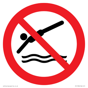 Prohibition: No diving